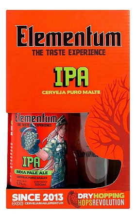 Kit Presente Cerveja Artesanal Elementum Ipa 500ml + Copo Pi