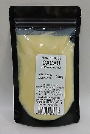 Manteiga de cacau natural - 200g