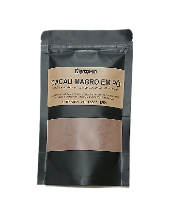 Cacau magro em pó 100% - 125g