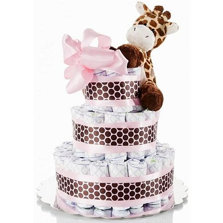 Bolo de Fraldas Rosadinho