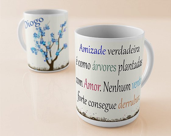 Caneca de cerâmica personalizada