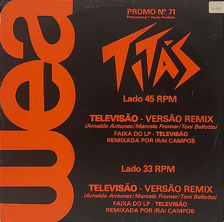 LP Titãs – Televisão (Remix)