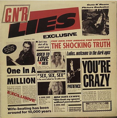 LP Guns N' Roses – G N' R Lies - C/encarte