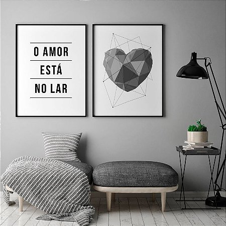 Download Quadro Decorativo, Poster Decorativo, Quadro Para a Sala, Quadro Para o Quarto Frase Amor Está ...