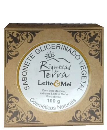 Sabonete Vegetal Glicerinado Leite & Mel 100g