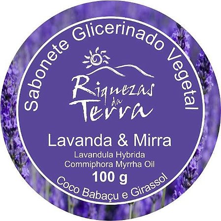 Sabonete Glicerinado Vegetal Lavanda e Mirra