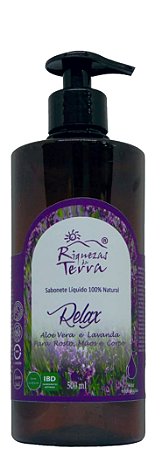 Sabonete Líquido Natural Relax 500ml – Aloe Vera & Lavanda - Certificado IBD