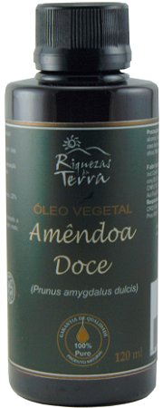 Óleo Vegetal de Amêndoas Doces 100% Puro - 120ml