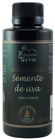 Óleo Vegetal de Semente de Uva 100% Puro - 120ml