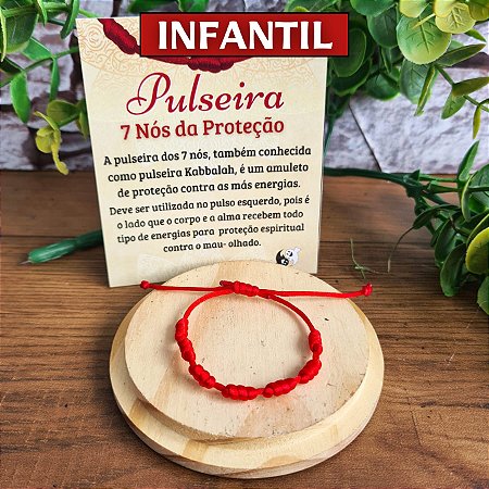 Pulseira 7 nós kabbalah de proteção - INFANTIL