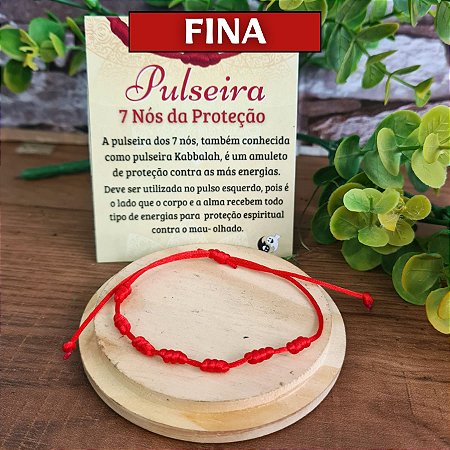 Pulseira 7 nós de proteçao Kabbalah - FIN
