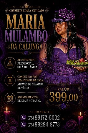 Atendimento Com a entidade - Pomba Gira Maria Mulambo