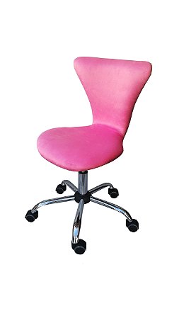 Cadeira Formiga Estofada Modelo LV42 com base estrela cromada, rodízios de silicone e regulagem de altura. Lv Estofados