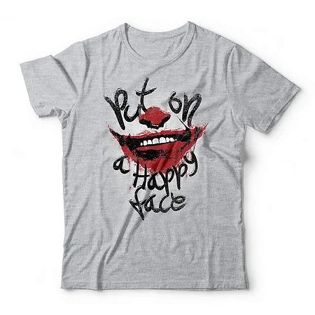 Camiseta Studio Geek- Put on a Happy face ( Joker/ Coringa)