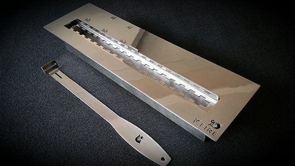 Queimador Inox 40cm COM REGULAGEM DE CHAMA