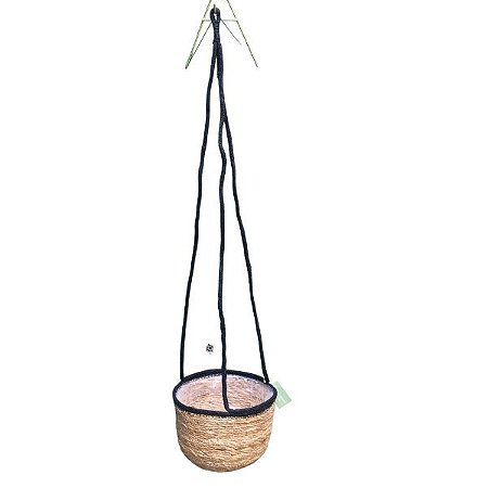 Cesto de Fibra Natural Redondo com Alça