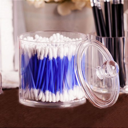 Porta Cotonete de Acrílico