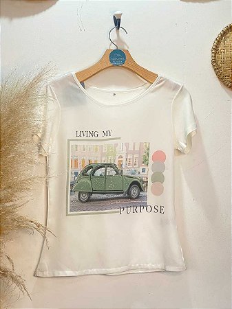 T-Shirt Living Purpose Estampa Verde P