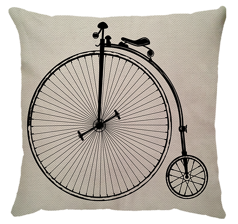 Capa de Almofada Linho Bicicleta