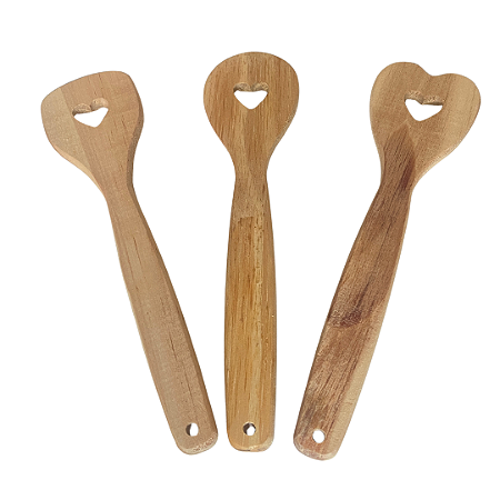 Colher de Madeira Coração P