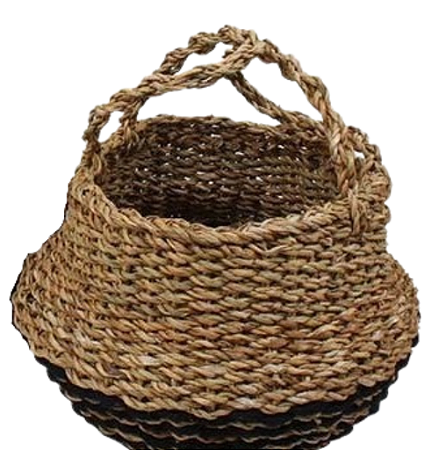 Cesto de Fibra Natural c/ alça P