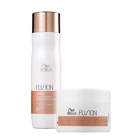 Kit Wella Fusion Intense Shampoo 250ml + Máscara 150ml