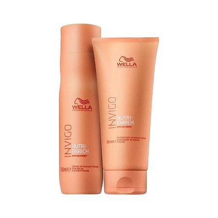 Kit Invigo Nutri-Enrich Shampoo De 250ml E Condicionador De 200ml Wella Professionals