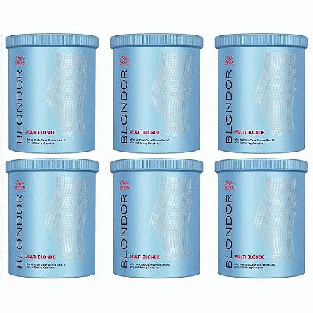 Kit Wella Pó Descolorante Blonde Dust-Free Powder 800g 6 Un