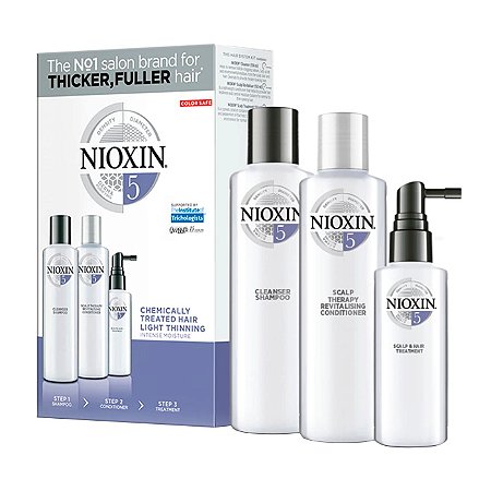 Kit Nioxin System 5 Kit De Tratamento Pequeno 3 Produtos