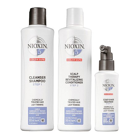 Kit Nioxin Hair System 5 Kit De Tratamente Grande 3 Produtos