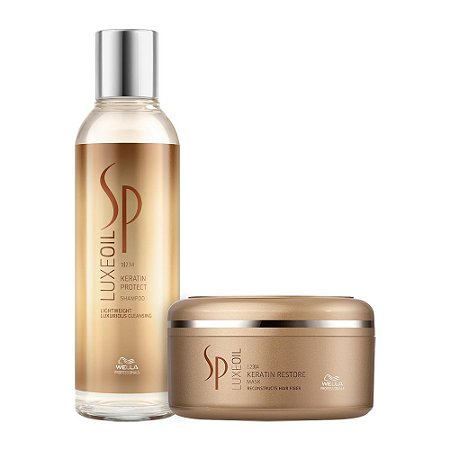 Kit Wella SP Luxe Oil Keratin Shampoo 200ml + Máscara 150ml