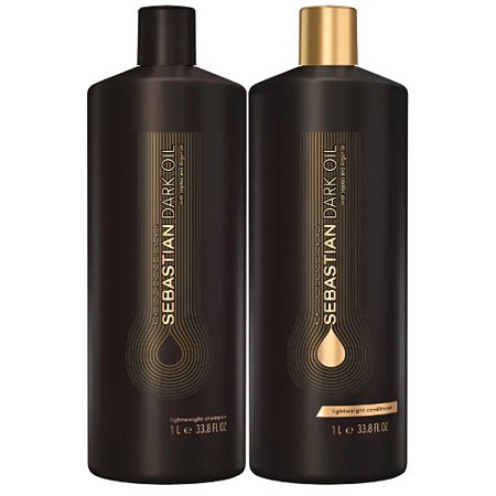 Shampoo 1L + Condicionador 1L Sebastian Dark Oil Salon Duo