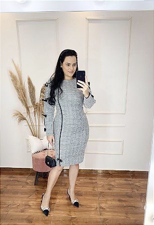 VESTIDO TWEED TUBINHO CARLA