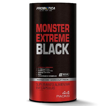 Monster Extreme Black 44 Packs Probiótica Nova Fórmula