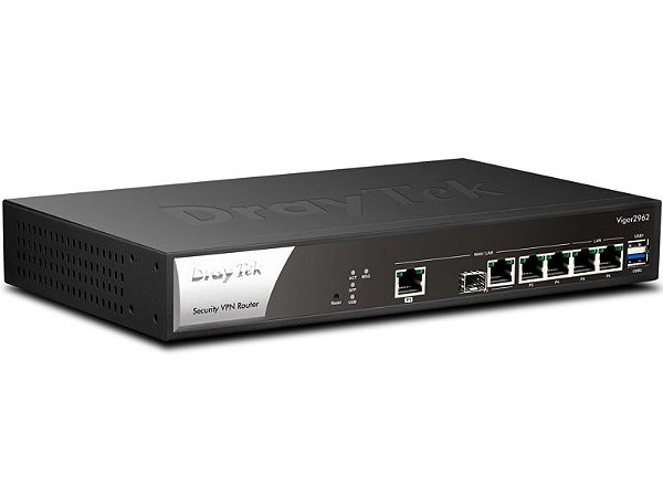 DrayTek Vigor 2962 -  Load Balance, SD-WAN, WAN 2.2 GBPS 2 Links, Gigabit LAN, VPN 250 Usuários Remotos,  VPN 250 Túneis L2L, VLans, Security Firewall, Filtro de Conteúdo, Controlador AP e SWITCHS DrayTek | Em ATÉ 72X *** p/ Empresas Clique No WhatsApp