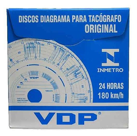Disco Tacografo Diario 180km C/ 10 Jogos VDP