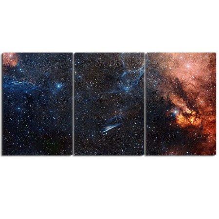 Quadro Decorativo Universo Galáxia Estrelas k3 28x60 - Laminina - Presentes  Criativos