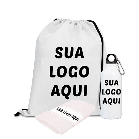 Kit Saúde Branco Personalizado Sua Logo/Arte