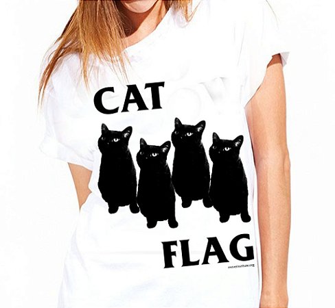 camiseta cat flag