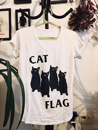 camiseta feminina catflag