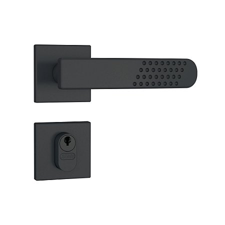 Fechadura Stam 803/21 Externa (G) RQ1 Quadrada Preto Fosco