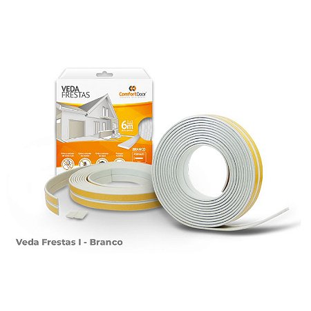 Veda Frestas Pequenas Branco 6 Metros 2x9mm Comfort Door