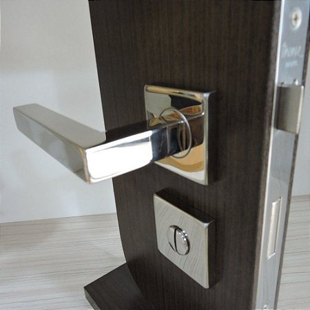 Fechadura Papaiz MI610 Linea Banheiro Inox Polido 55mm