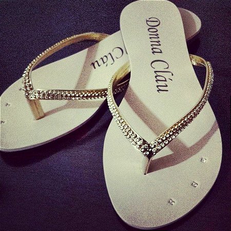 Sandalia com strass
