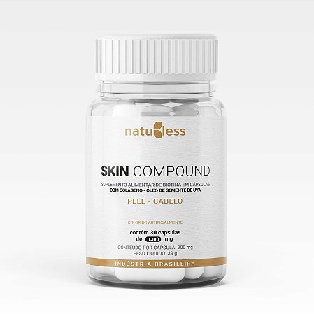 Skin Compound (Pele e Cabelo)1300mg 30 Cápsulas