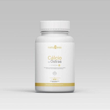 Cálcio de Ostras +D3 600mg 60 Cápsulas.