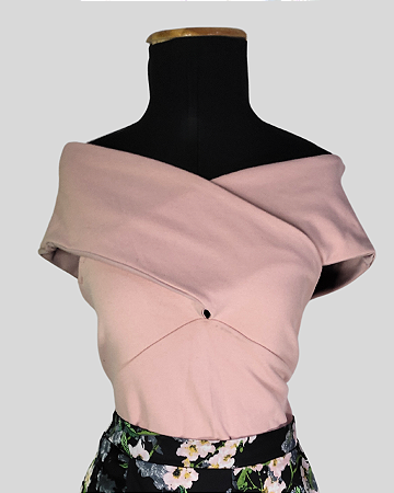 Blusinha ombro a ombro rosa M/G