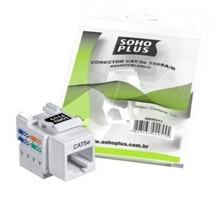 Conector Fêmea Sohoplus Cat.5e T568a/b Keystone Br