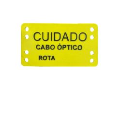 Placa de Identificação Cabo Optico 9X5 cm  Com 10 Unidades Tecvision
