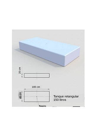 Caixa de agua para motor home 150 litros - frete grátis para RS, SC, PR e SP (capital)